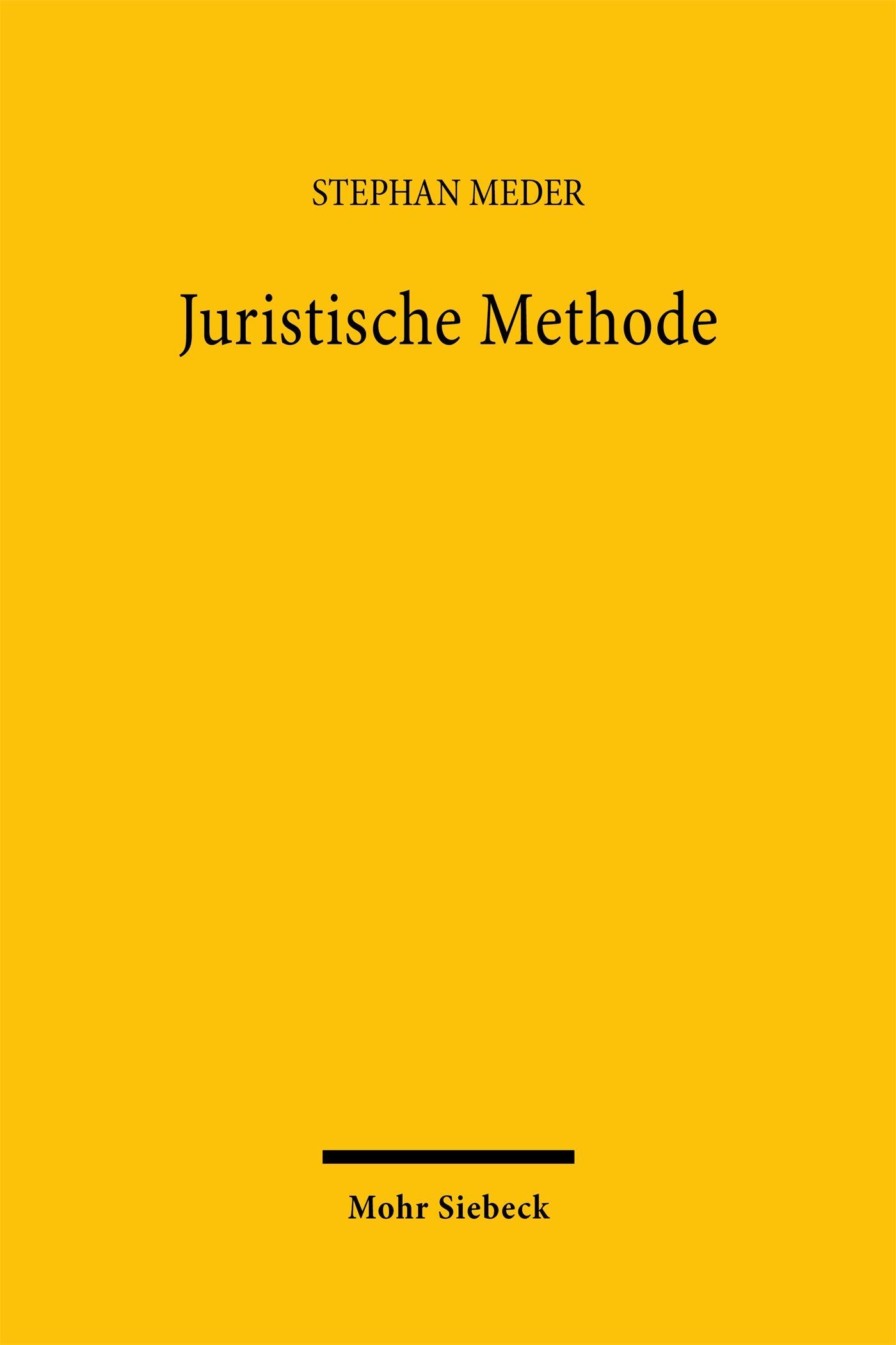 Vorderes Coverbild Juristische Methode