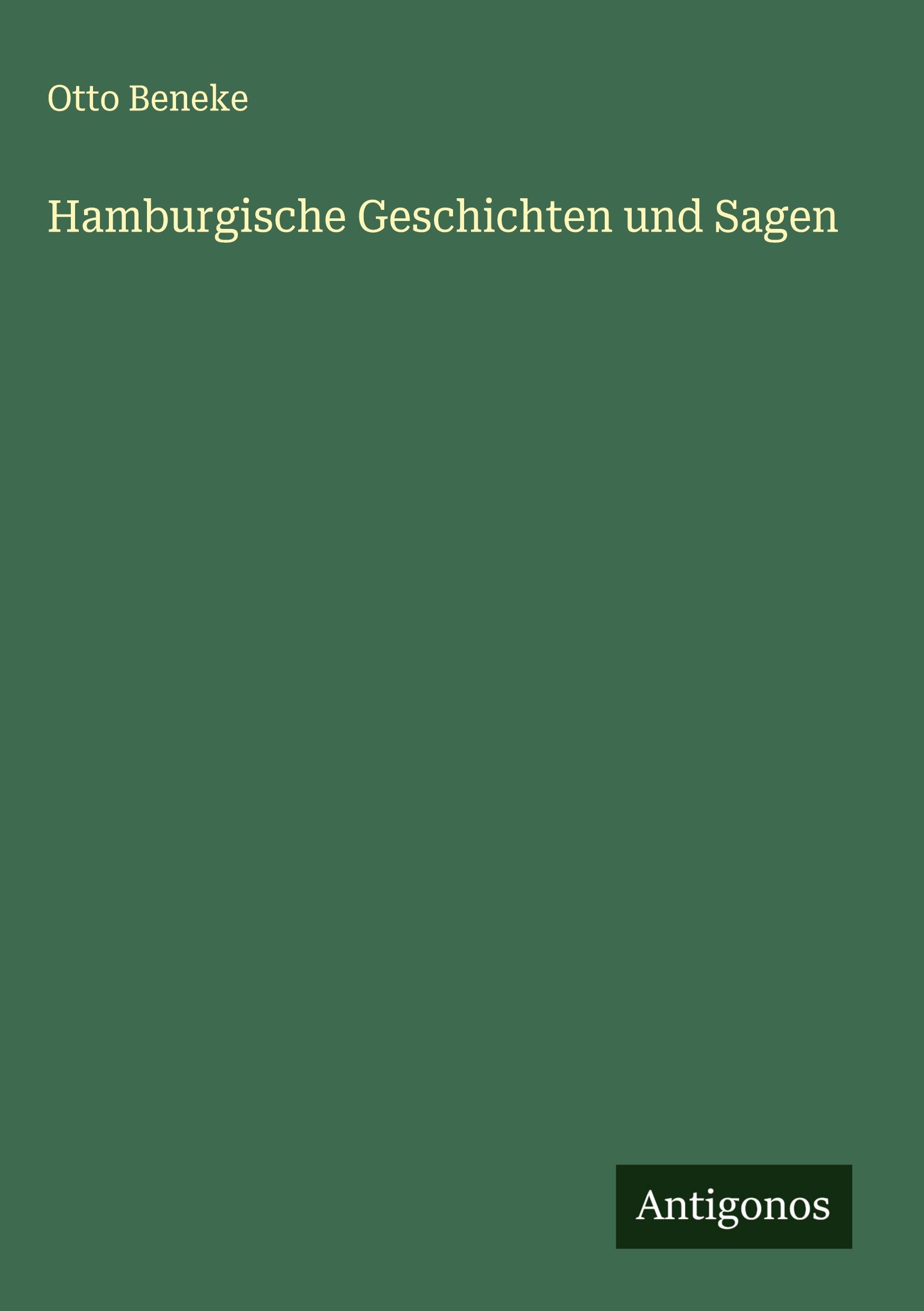 Vorderes Coverbild Hamburgische Geschichten und Sagen