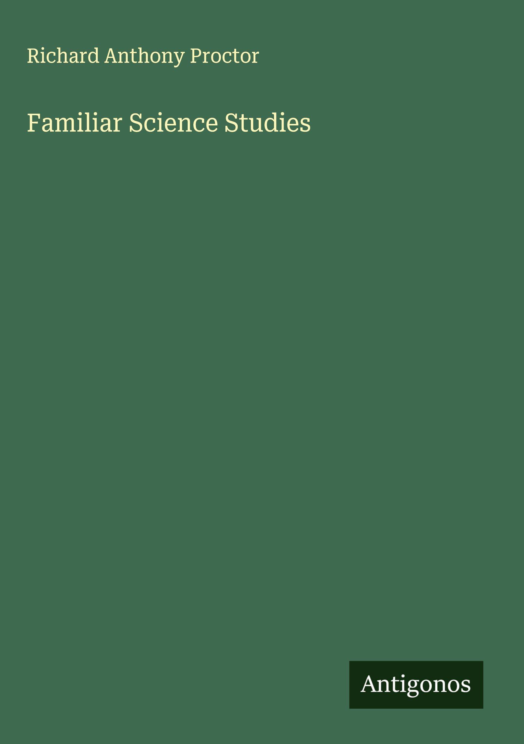 Vorderes Coverbild Familiar Science Studies