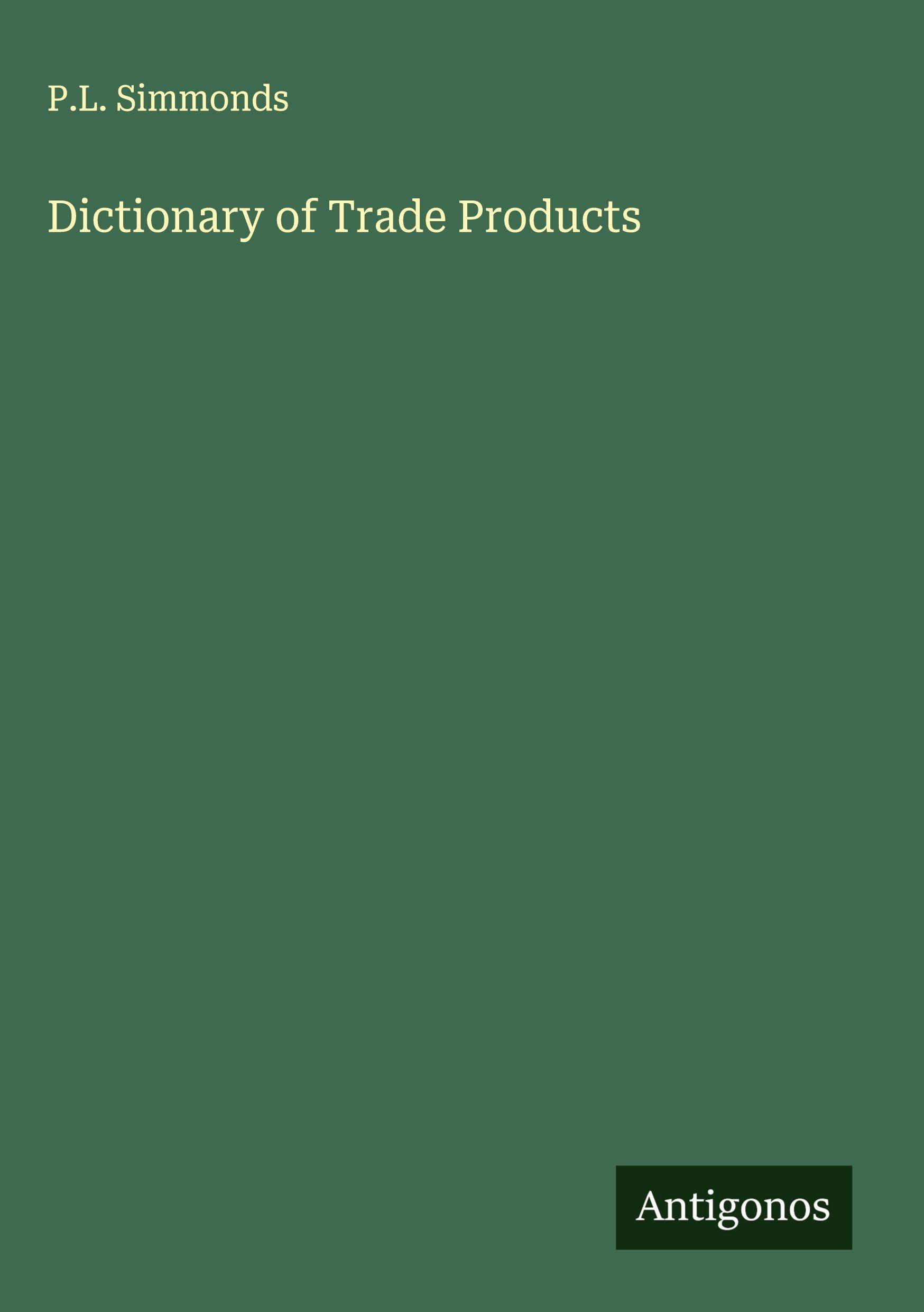 Vorderes Coverbild Dictionary of Trade Products
