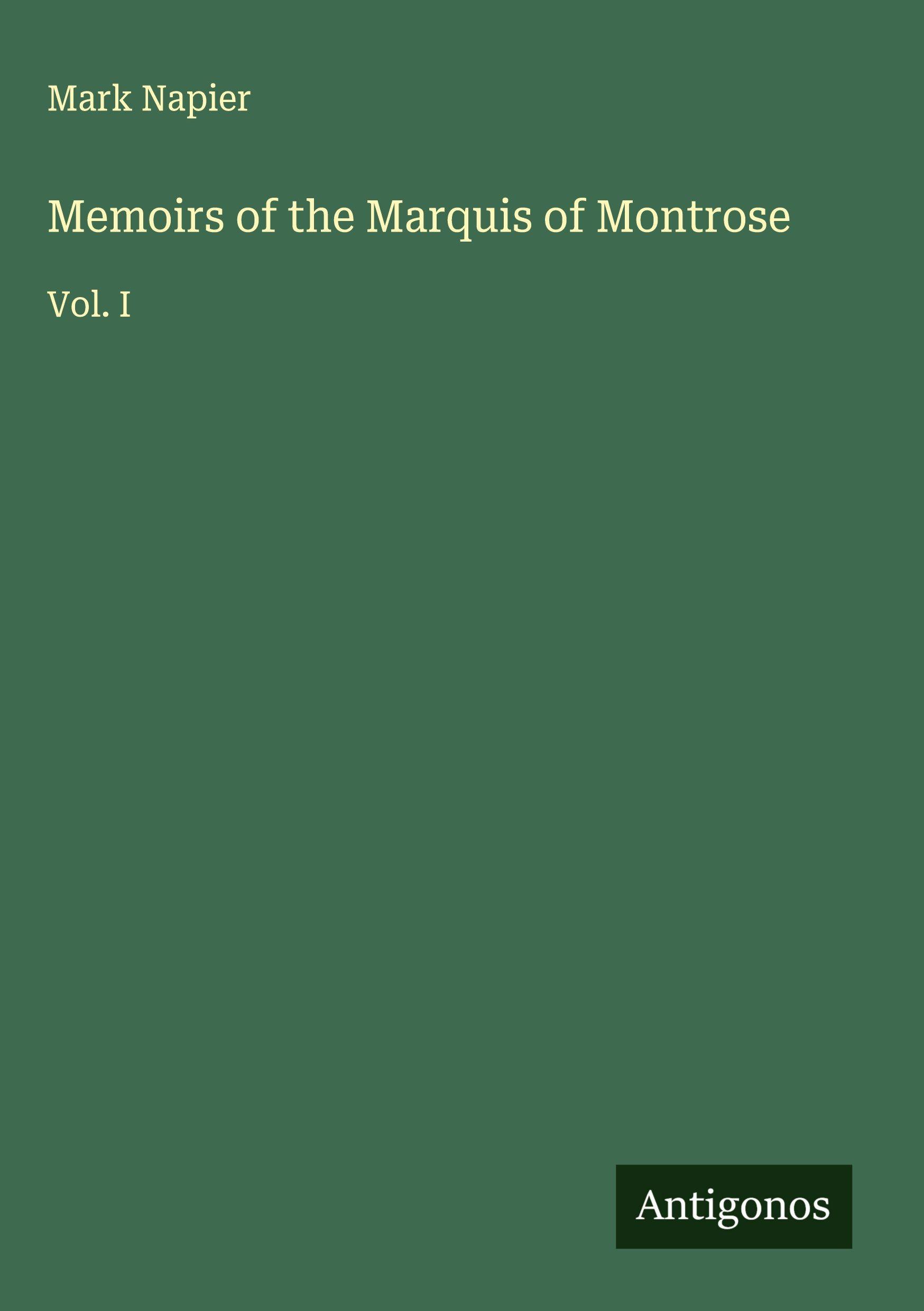 Vorderes Coverbild Memoirs of the Marquis of Montrose