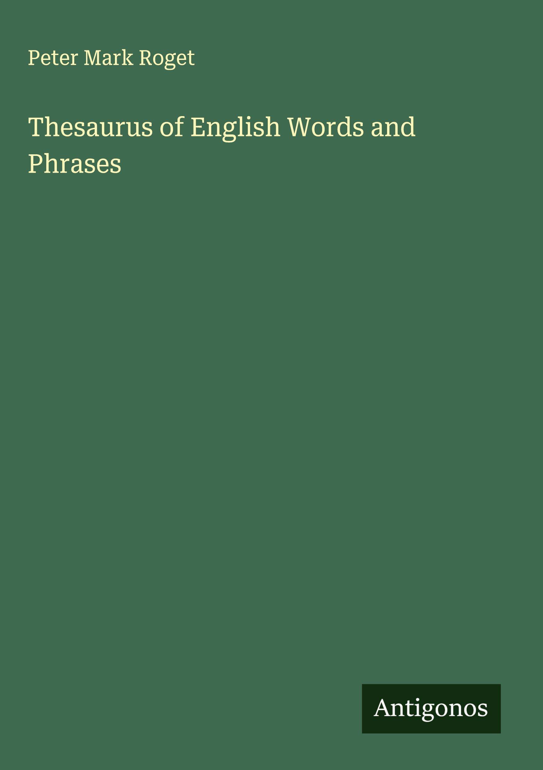 Vorderes Coverbild Thesaurus of English Words and Phrases