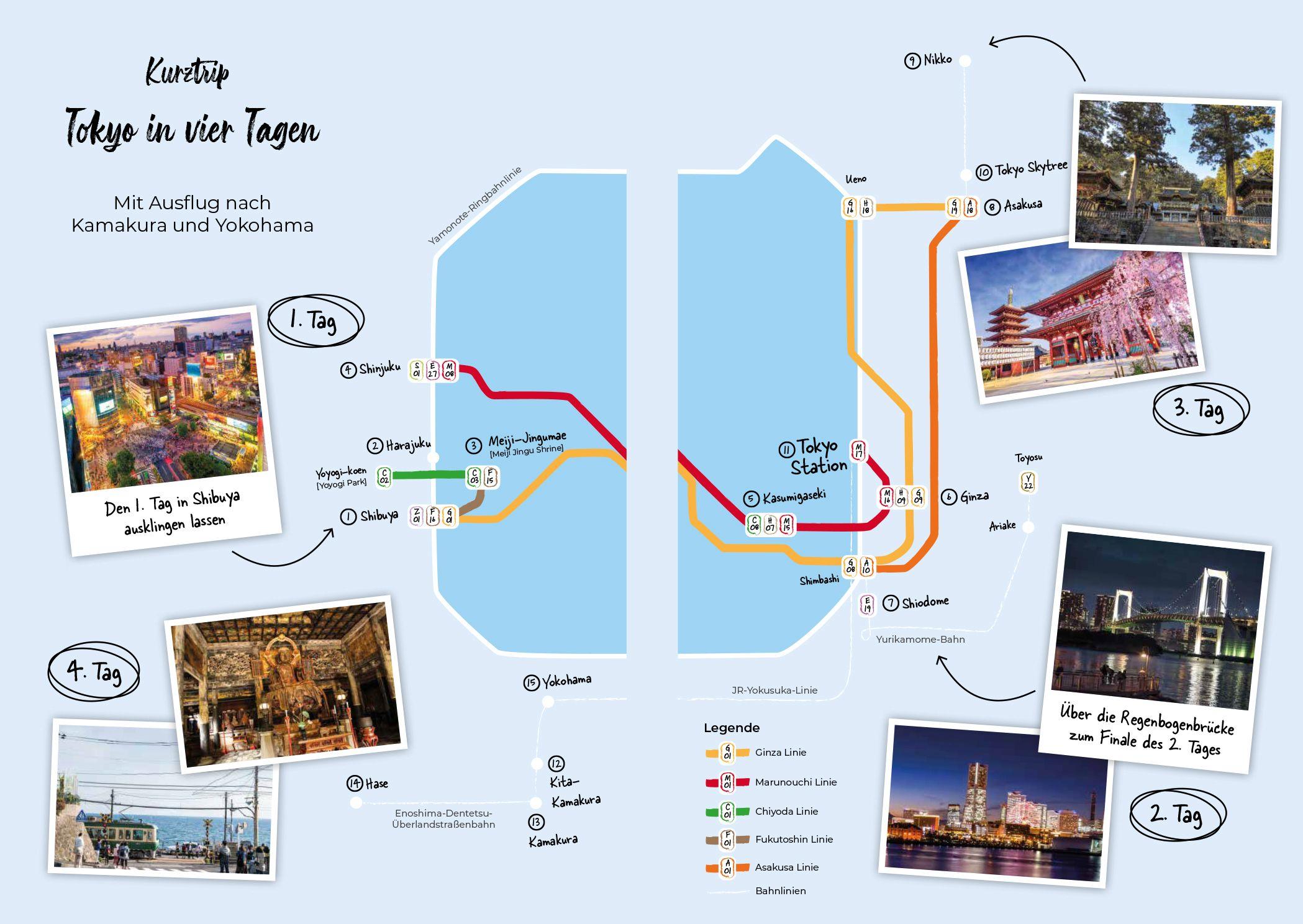 Beispielinhalt (Bild) Reiseführer Japan - Reiserouten, Highlights, Inspiration