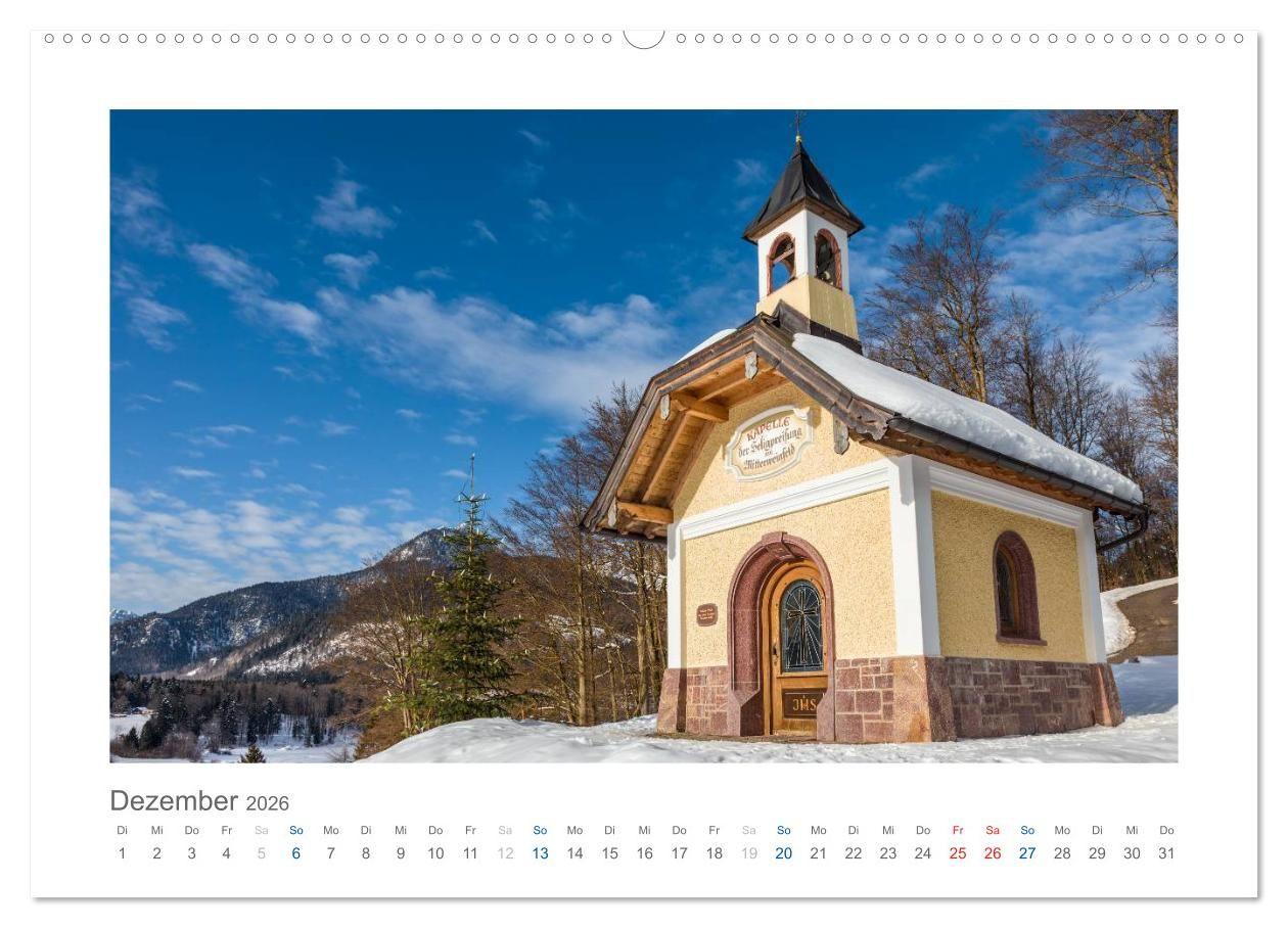 Beispielinhalt (Bild) Berchtesgadener Alpen - Land von Watzmann und Königssee (Wandkalender 2026 DIN A2 quer), CALVENDO Monatskalender