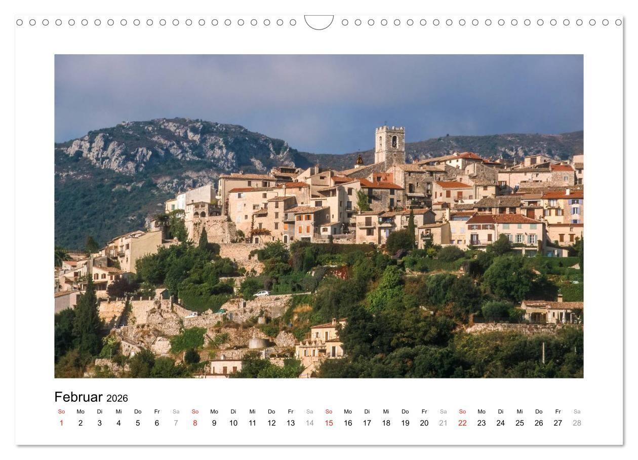 Beispielinhalt (Bild) Cote d'Azur - Im Licht der blauen Küste (Wandkalender 2026 DIN A3 quer), CALVENDO Monatskalender