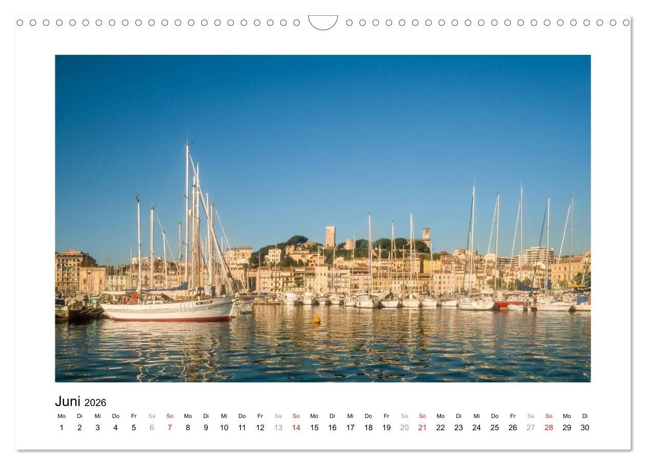 Beispielinhalt (Bild) Cote d'Azur - Im Licht der blauen Küste (Wandkalender 2026 DIN A3 quer), CALVENDO Monatskalender