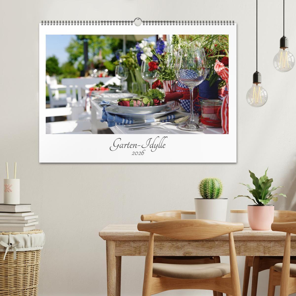 Beispielinhalt (Bild) Garten-Idylle 2026 (Wandkalender 2026 DIN A2 quer), CALVENDO Monatskalender