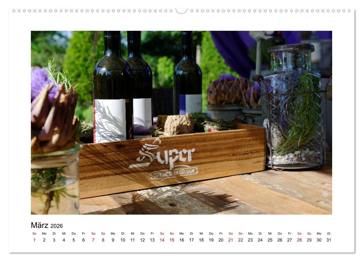 Beispielinhalt (Bild) Garten-Idylle 2026 (Wandkalender 2026 DIN A2 quer), CALVENDO Monatskalender