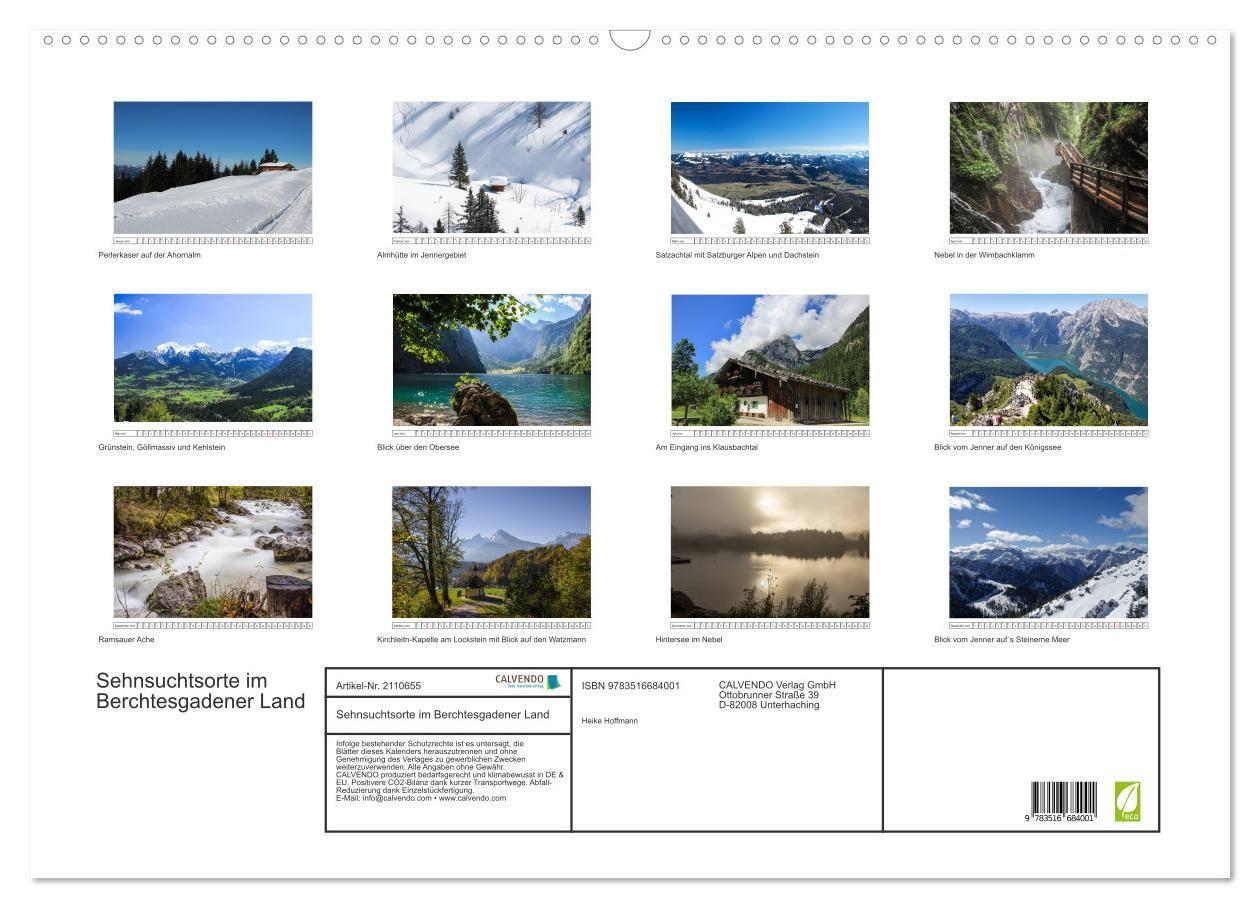 Beispielinhalt (Bild) Sehnsuchtsorte im Berchtesgadener Land (Wandkalender 2026 DIN A2 quer), CALVENDO Monatskalender