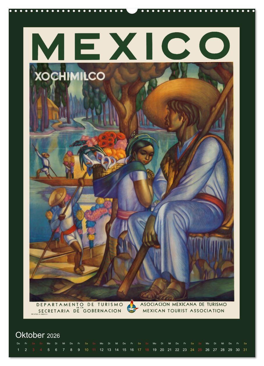 Beispielinhalt (Bild) Historische Reiseplakate (Wandkalender 2026 DIN A2 hoch), CALVENDO Monatskalender