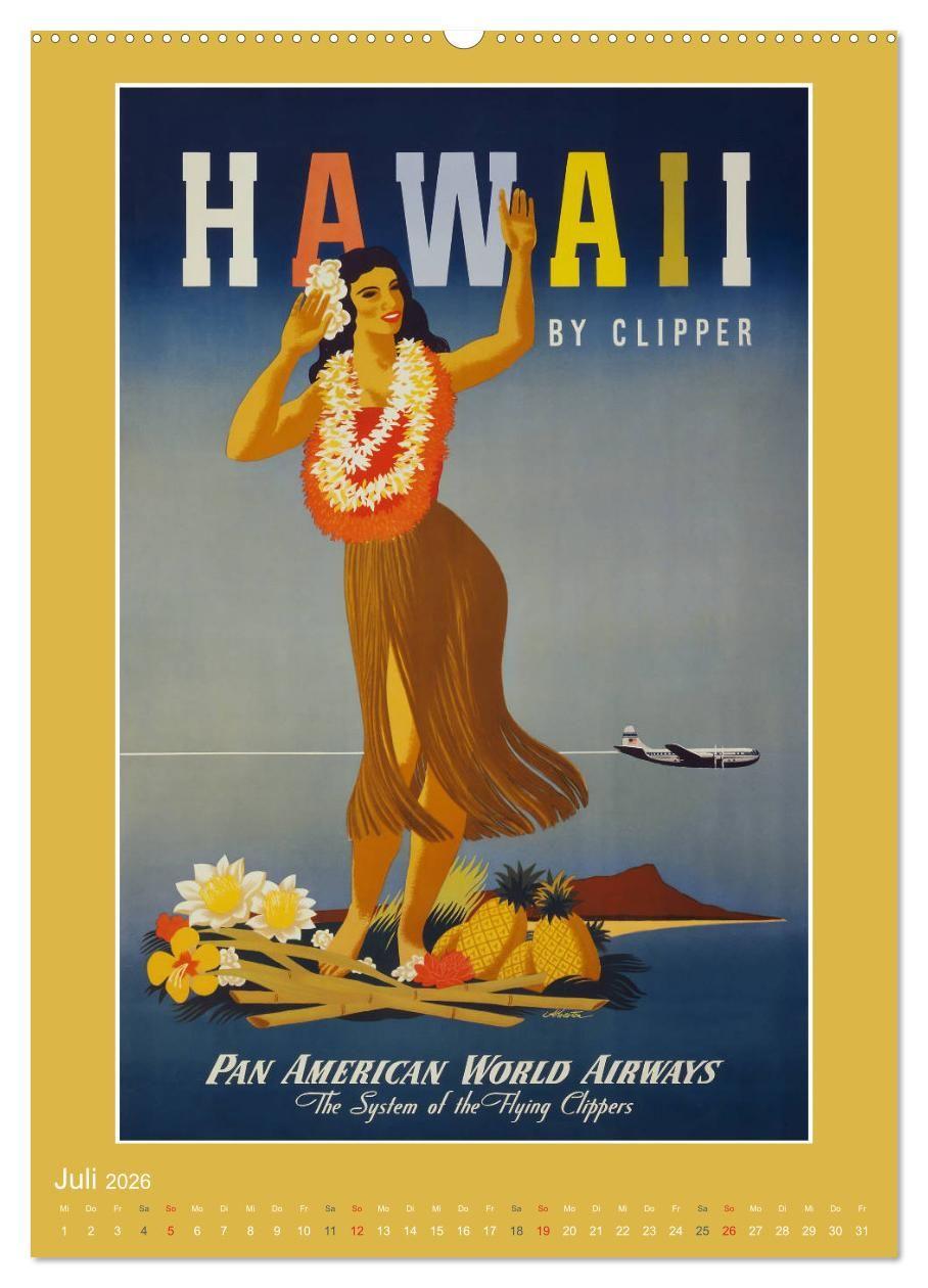 Beispielinhalt (Bild) Historische Reiseplakate (Wandkalender 2026 DIN A2 hoch), CALVENDO Monatskalender