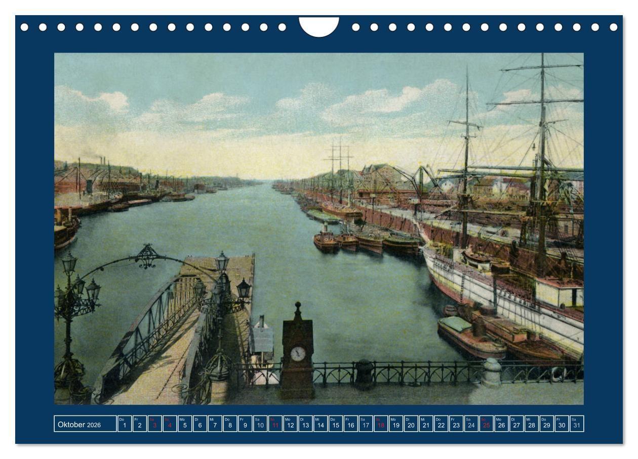 Beispielinhalt (Bild) Historisches Bremen an der Weser von 1888 bis 1918 (Wandkalender 2026 DIN A4 quer), CALVENDO Monatskalender