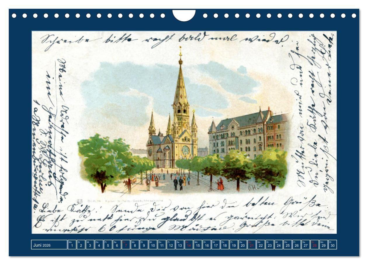 Beispielinhalt (Bild) Historisches Berlin von 1888 bis 1918 (Wandkalender 2026 DIN A4 quer), CALVENDO Monatskalender