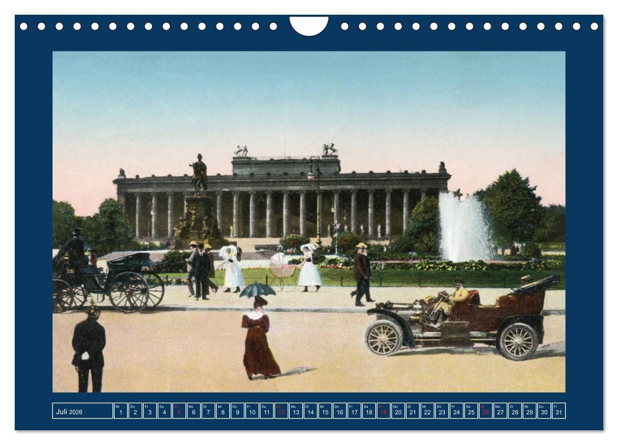 Beispielinhalt (Bild) Historisches Berlin von 1888 bis 1918 (Wandkalender 2026 DIN A4 quer), CALVENDO Monatskalender