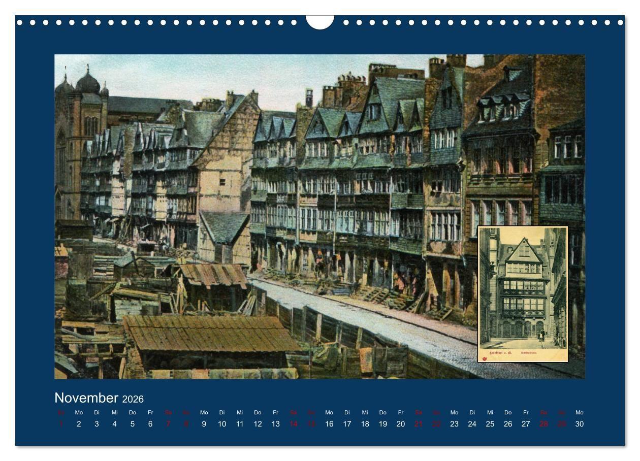 Beispielinhalt (Bild) Historisches Frankfurt am Main von 1888 bis 1918 (Wandkalender 2026 DIN A3 quer), CALVENDO Monatskalender