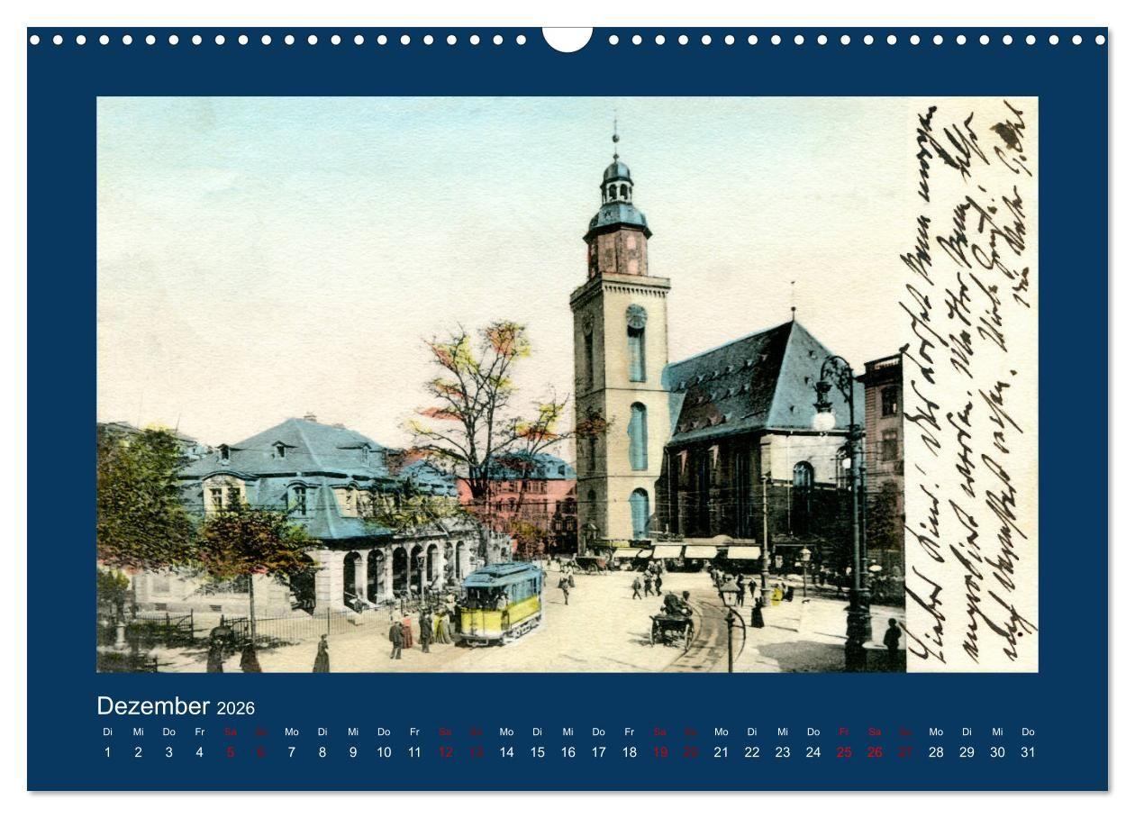 Beispielinhalt (Bild) Historisches Frankfurt am Main von 1888 bis 1918 (Wandkalender 2026 DIN A3 quer), CALVENDO Monatskalender