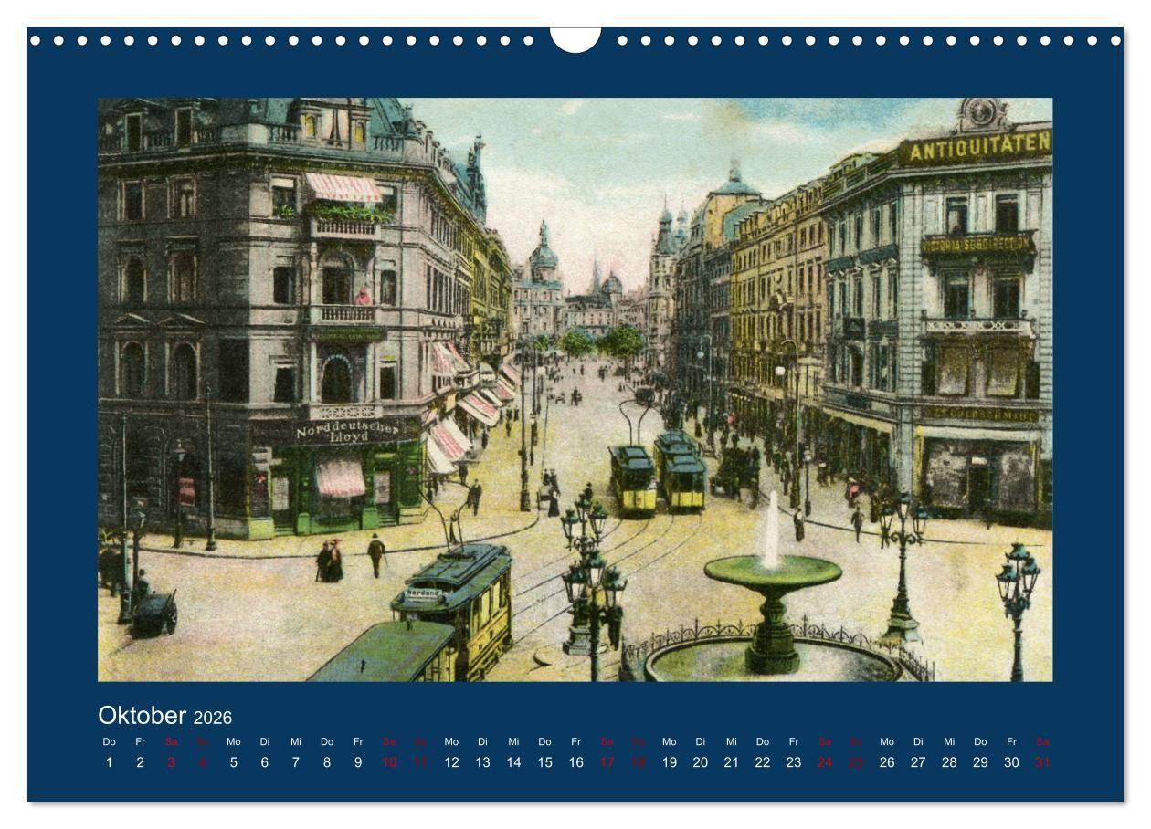 Beispielinhalt (Bild) Historisches Frankfurt am Main von 1888 bis 1918 (Wandkalender 2026 DIN A3 quer), CALVENDO Monatskalender