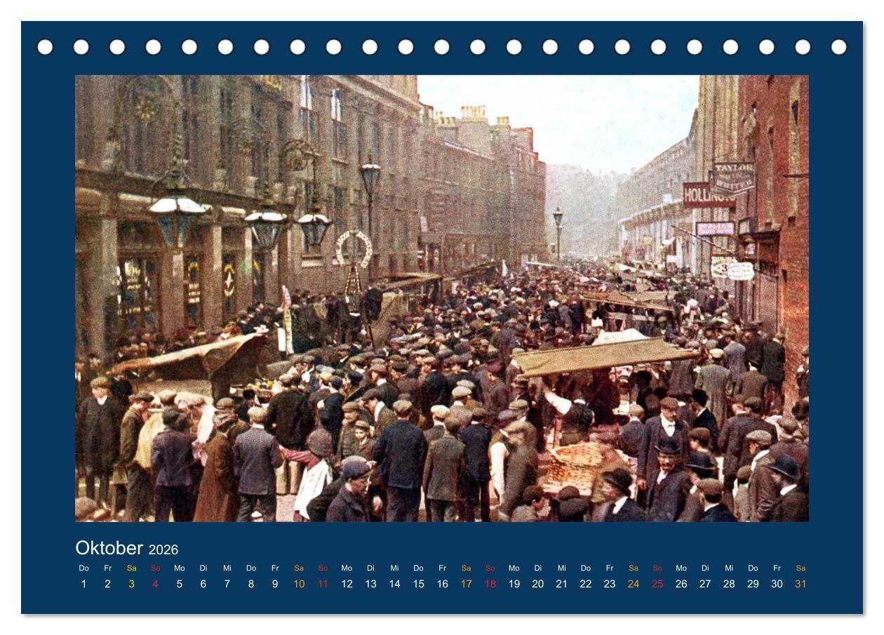 Beispielinhalt (Bild) Historisches London von 1888 bis 1918 (Tischkalender 2026 DIN A5 quer), CALVENDO Monatskalender