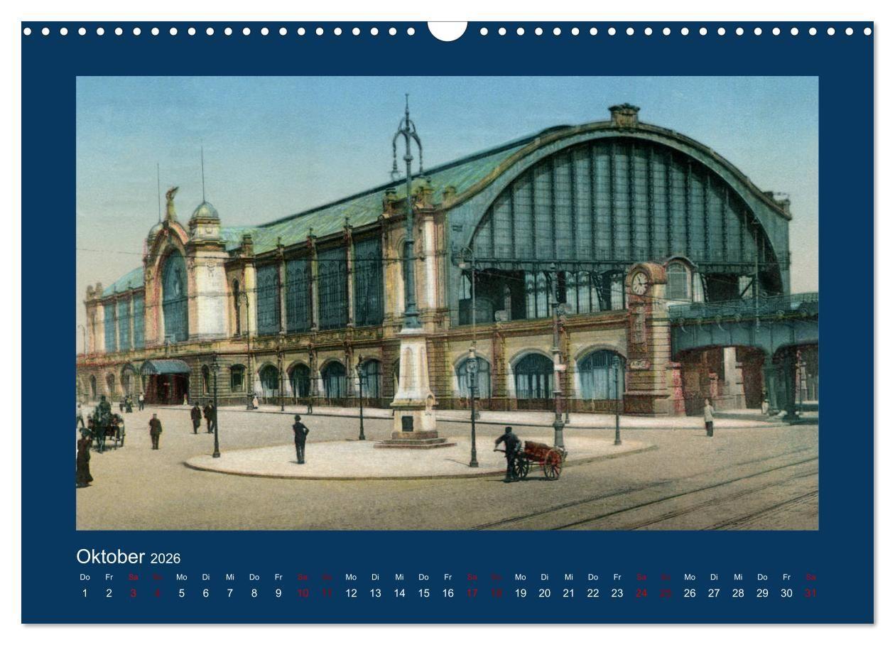 Beispielinhalt (Bild) Lebendiges Hamburg von 1888 bis 1918 (Wandkalender 2026 DIN A3 quer), CALVENDO Monatskalender