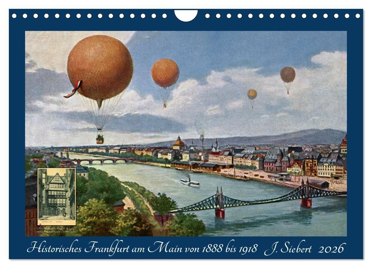 Vorderes Coverbild Historisches Frankfurt am Main von 1888 bis 1918 (Wandkalender 2026 DIN A4 quer), CALVENDO Monatskalender