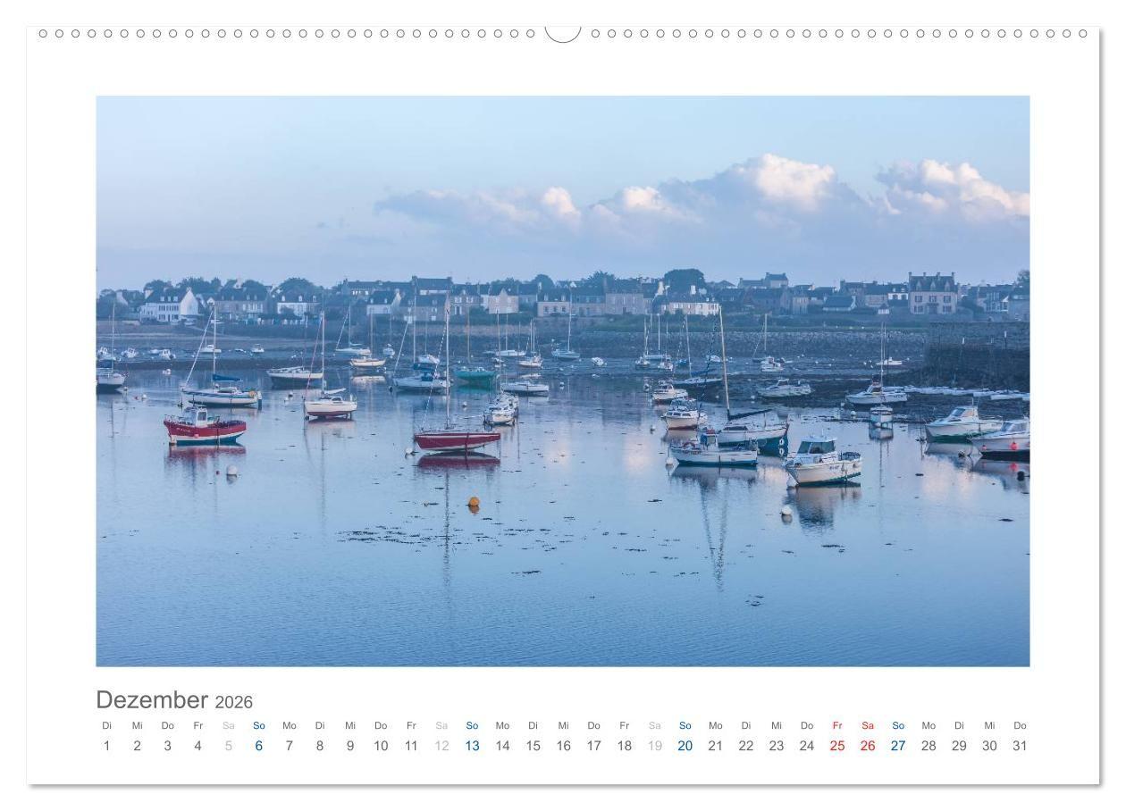 Beispielinhalt (Bild) Bretagne - Zauber der Côte de Granit Rose (Wandkalender 2026 DIN A2 quer), CALVENDO Monatskalender