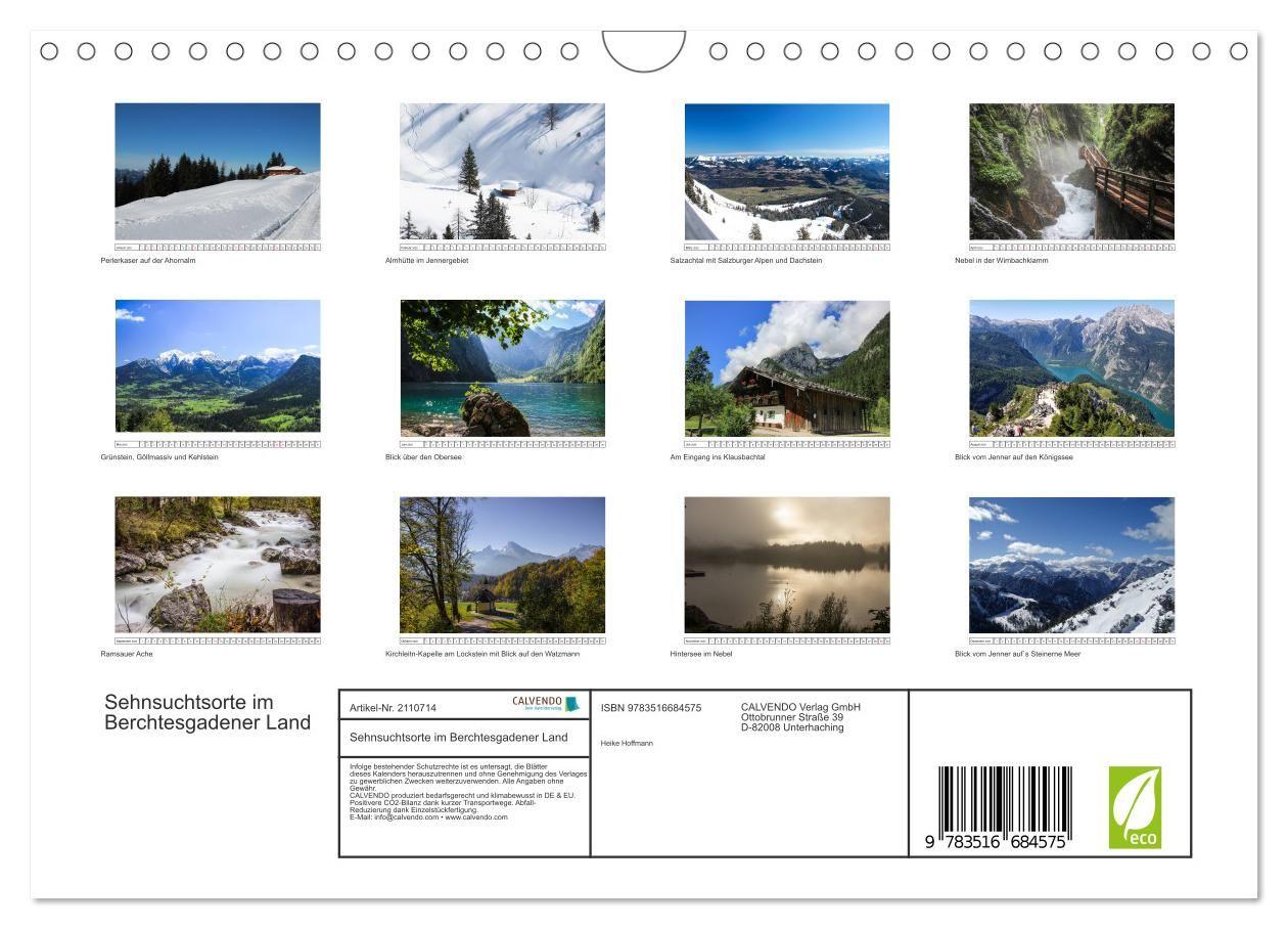 Beispielinhalt (Bild) Sehnsuchtsorte im Berchtesgadener Land (Wandkalender 2026 DIN A4 quer), CALVENDO Monatskalender