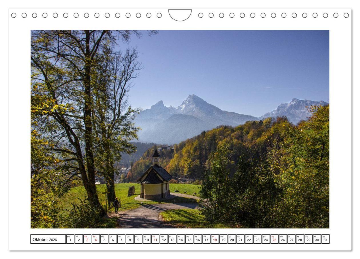 Beispielinhalt (Bild) Sehnsuchtsorte im Berchtesgadener Land (Wandkalender 2026 DIN A4 quer), CALVENDO Monatskalender