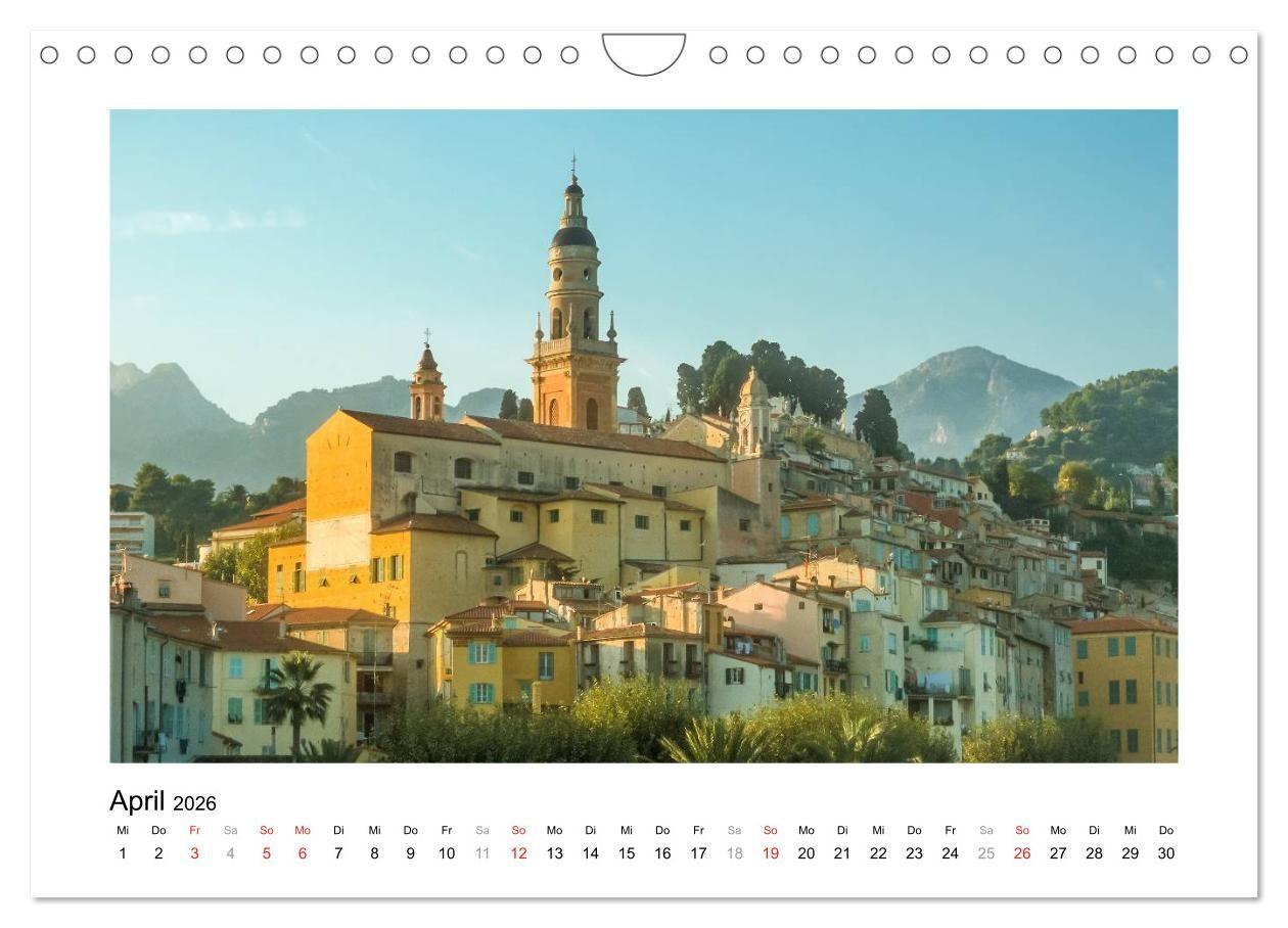 Beispielinhalt (Bild) Cote d'Azur - Im Licht der blauen Küste (Wandkalender 2026 DIN A4 quer), CALVENDO Monatskalender