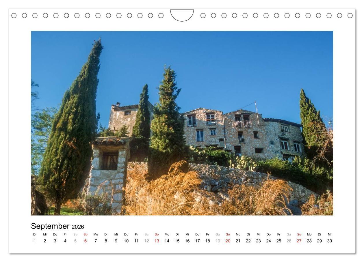 Beispielinhalt (Bild) Cote d'Azur - Im Licht der blauen Küste (Wandkalender 2026 DIN A4 quer), CALVENDO Monatskalender