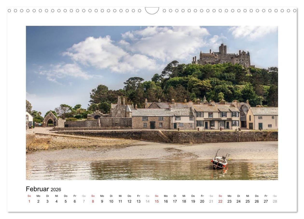 Beispielinhalt (Bild) Cornwall - Land zwischen den Meeren (Wandkalender 2026 DIN A3 quer), CALVENDO Monatskalender