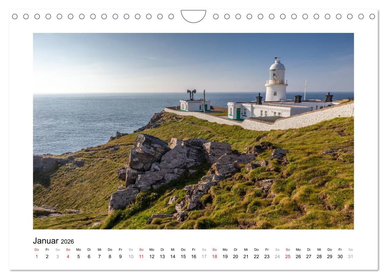 Beispielinhalt (Bild) Cornwall - Land zwischen den Meeren (Wandkalender 2026 DIN A4 quer), CALVENDO Monatskalender