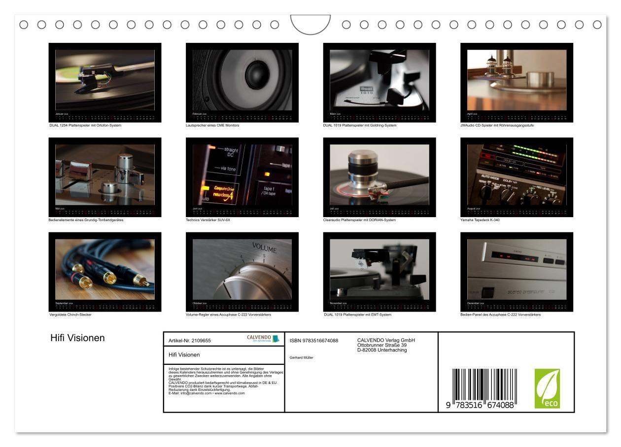 Beispielinhalt (Bild) Hifi Visionen (Wandkalender 2026 DIN A4 quer), CALVENDO Monatskalender