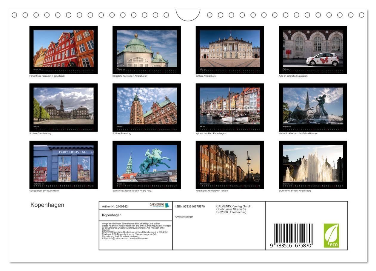 Beispielinhalt (Bild) Kopenhagen (Wandkalender 2026 DIN A4 quer), CALVENDO Monatskalender