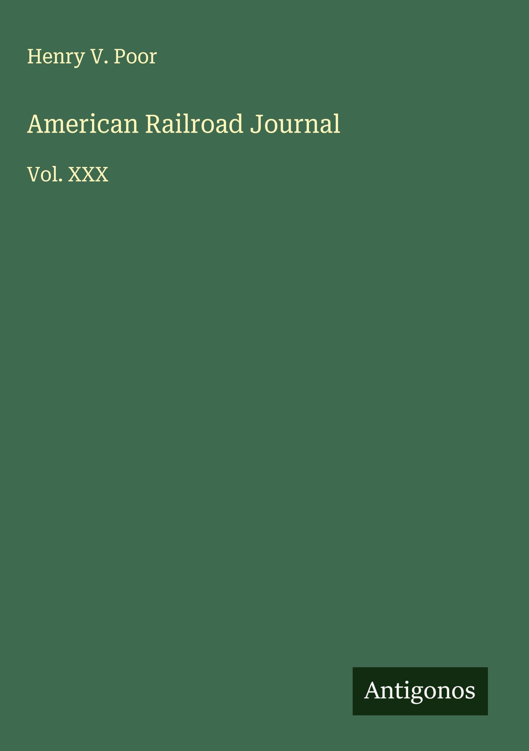 Vorderes Coverbild American Railroad Journal