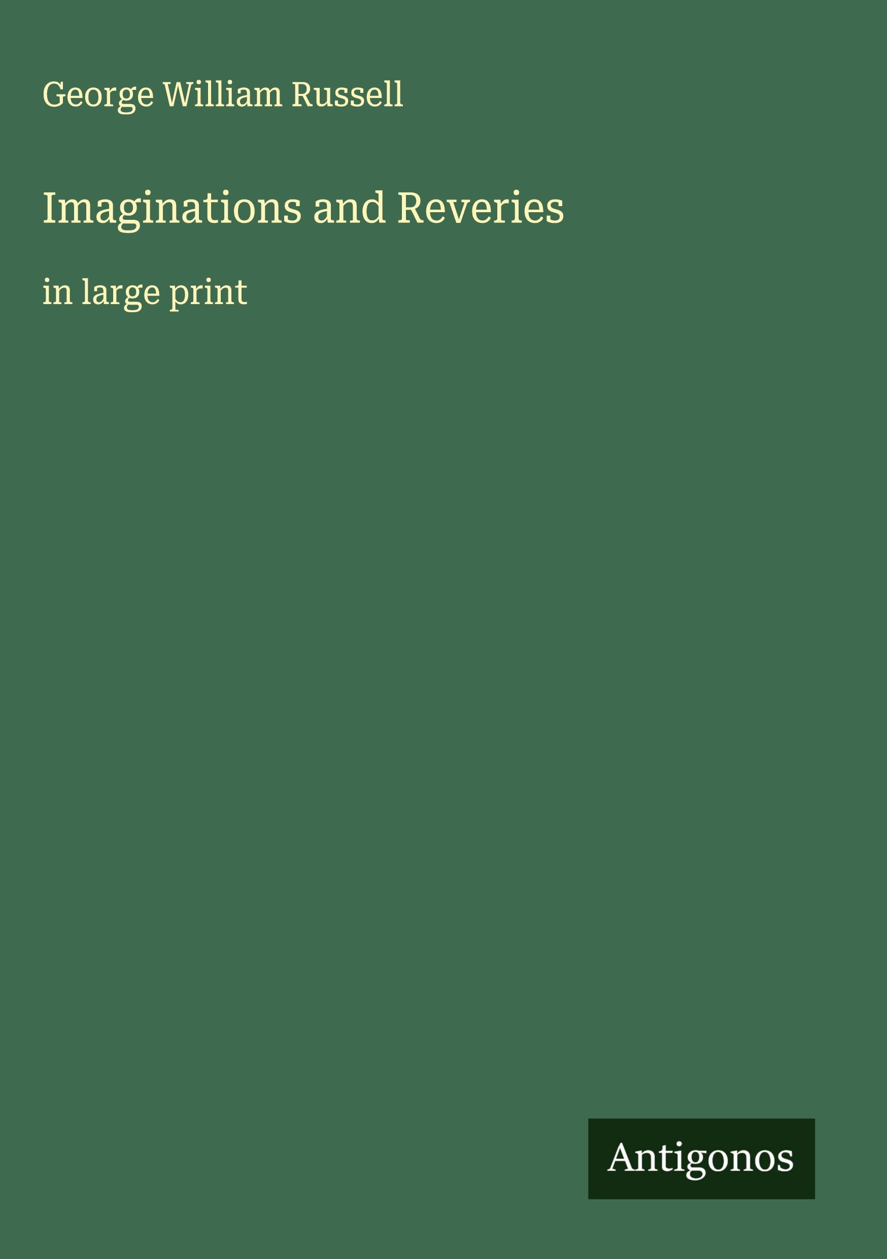 Vorderes Coverbild Imaginations and Reveries