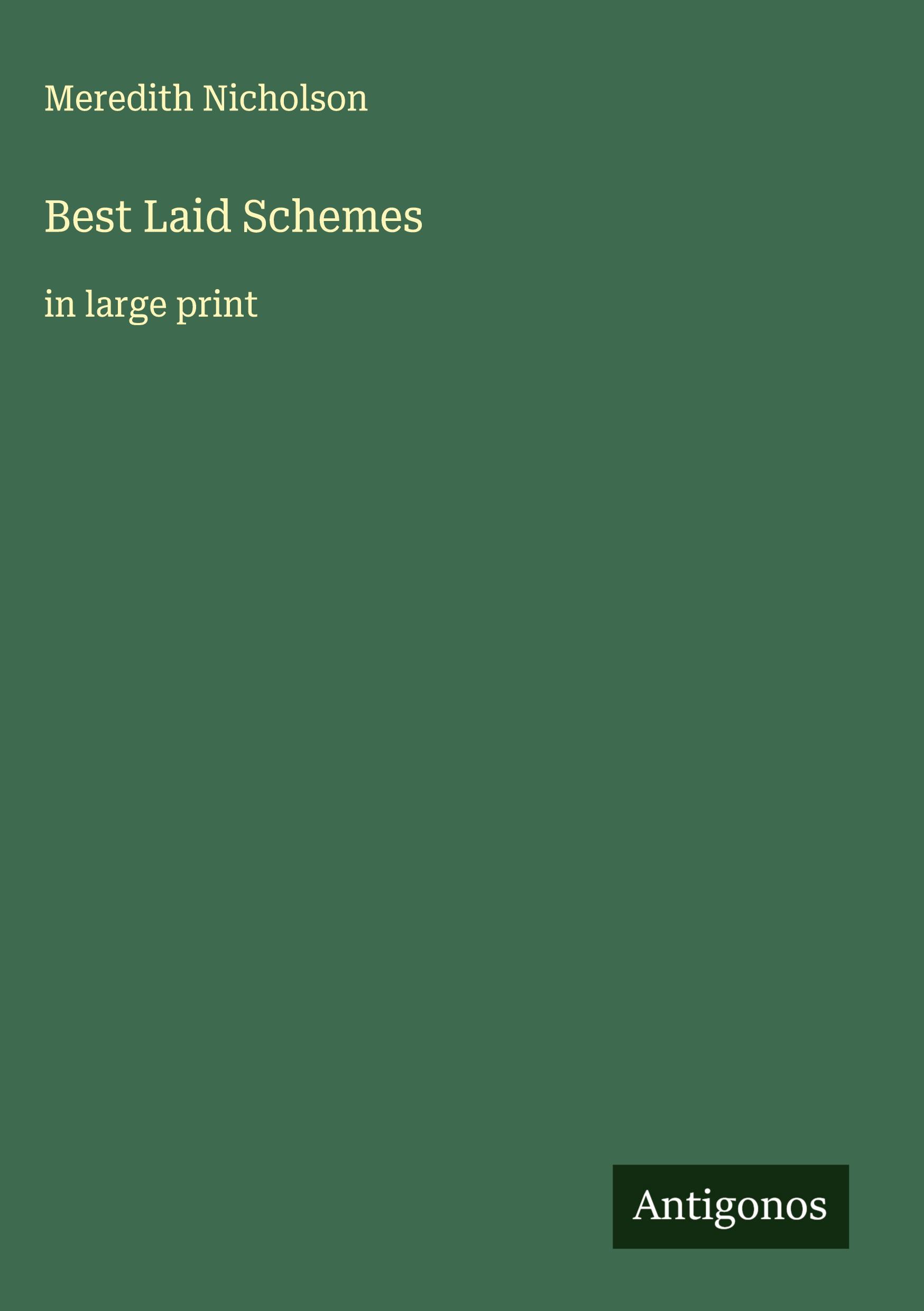 Vorderes Coverbild Best Laid Schemes