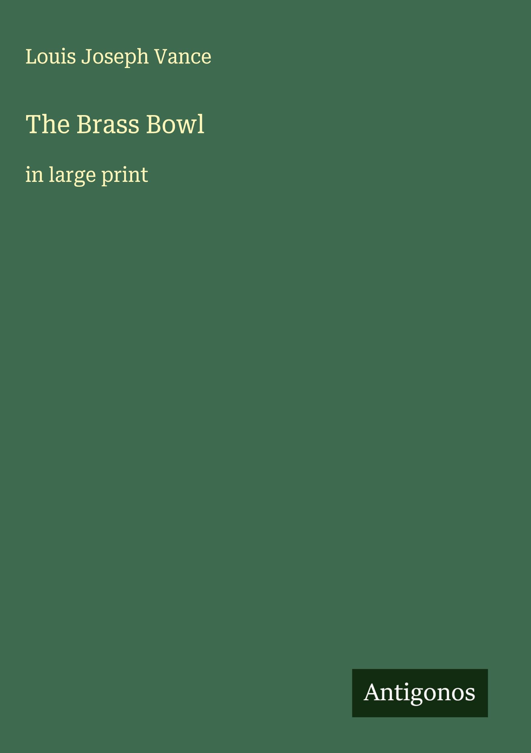 Vorderes Coverbild The Brass Bowl