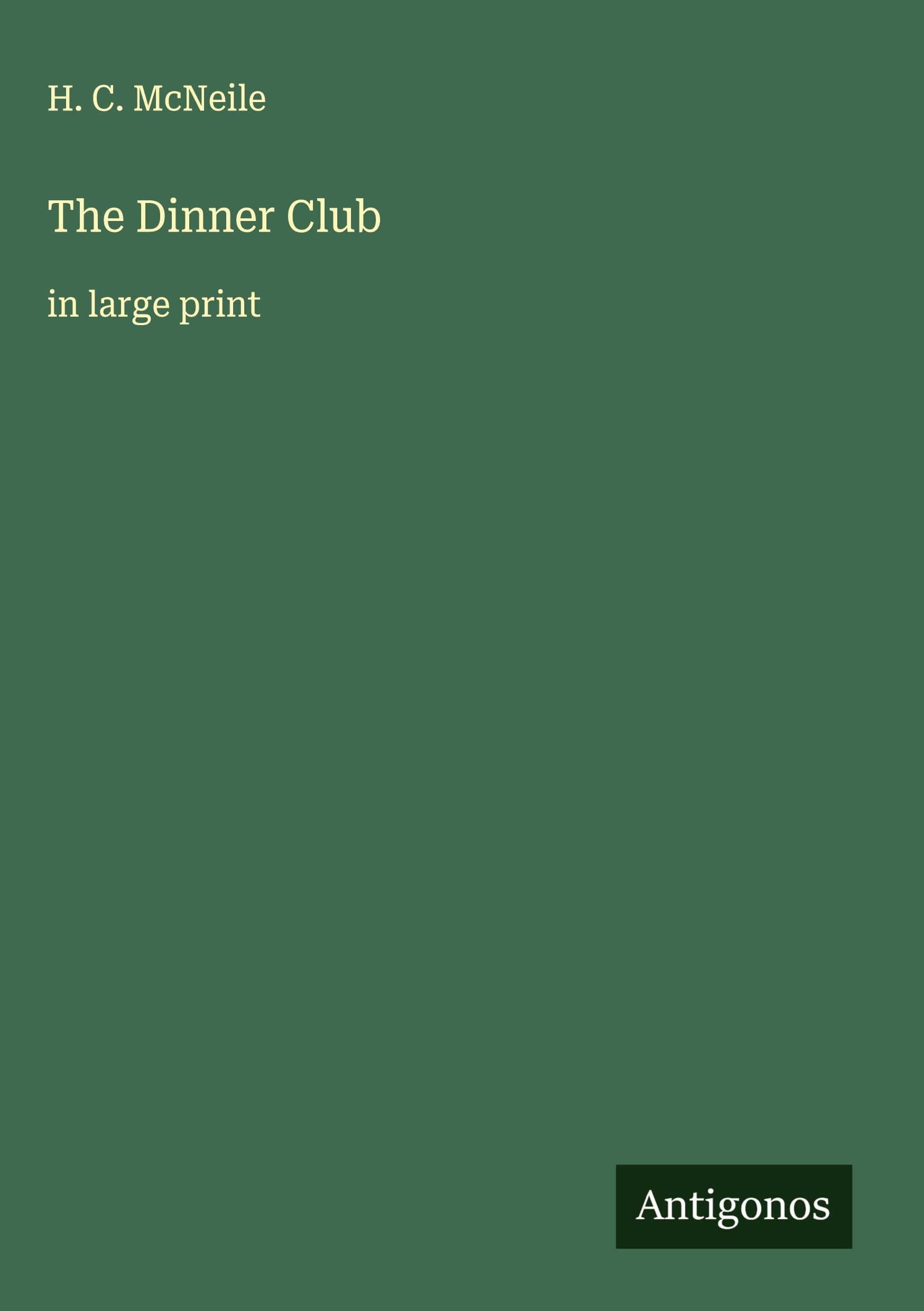 Vorderes Coverbild The Dinner Club