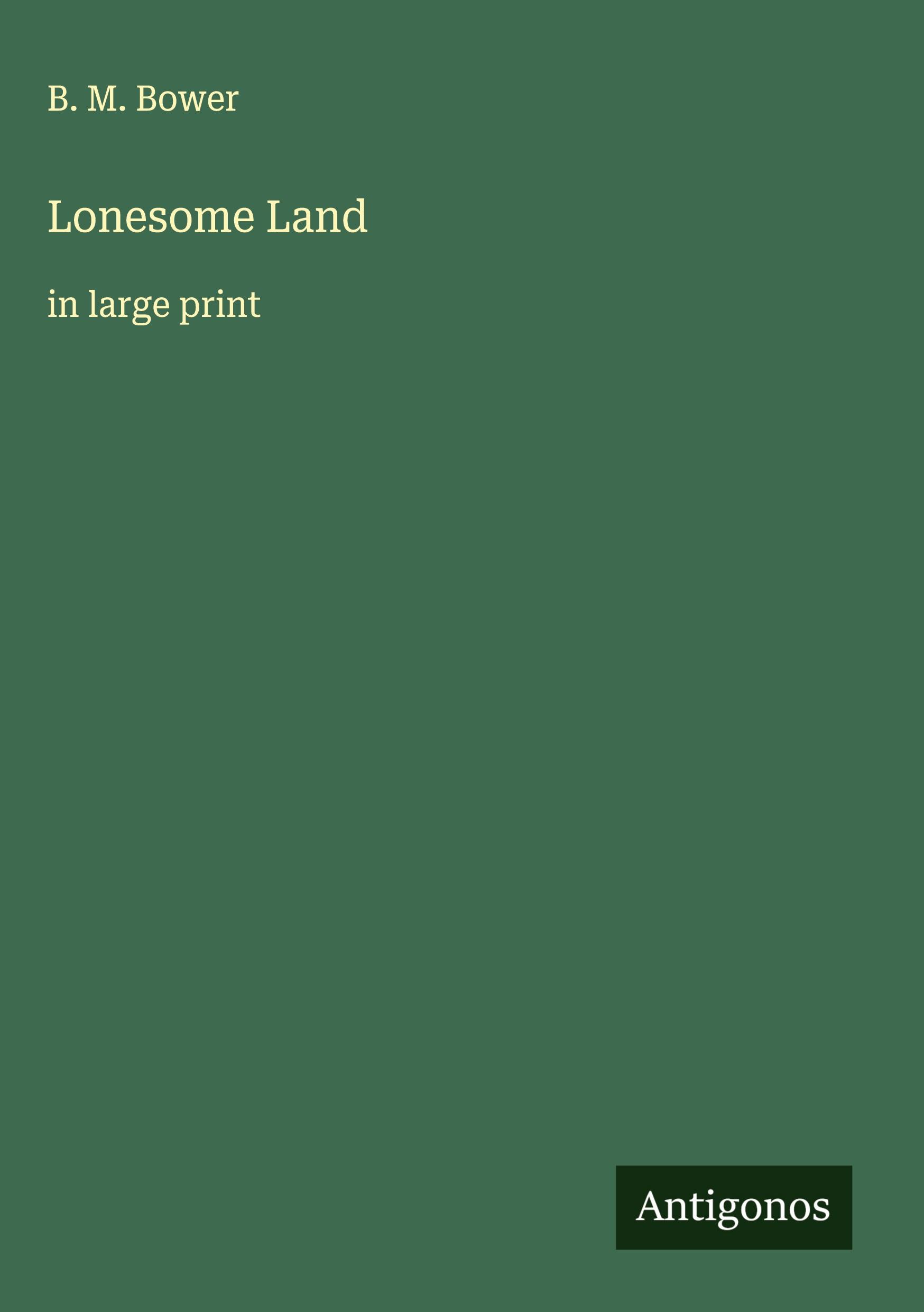 Vorderes Coverbild Lonesome Land