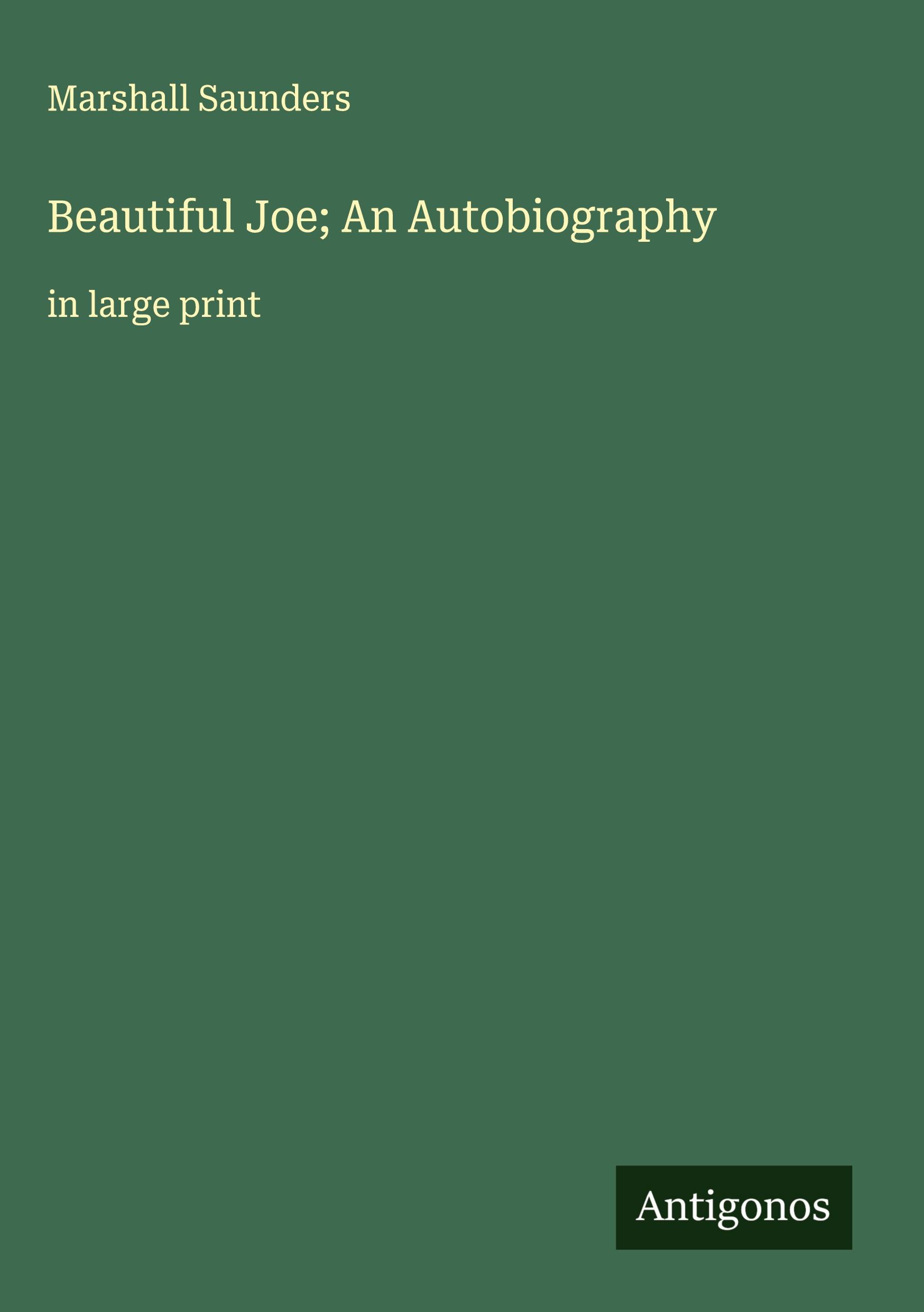 Vorderes Coverbild Beautiful Joe; An Autobiography
