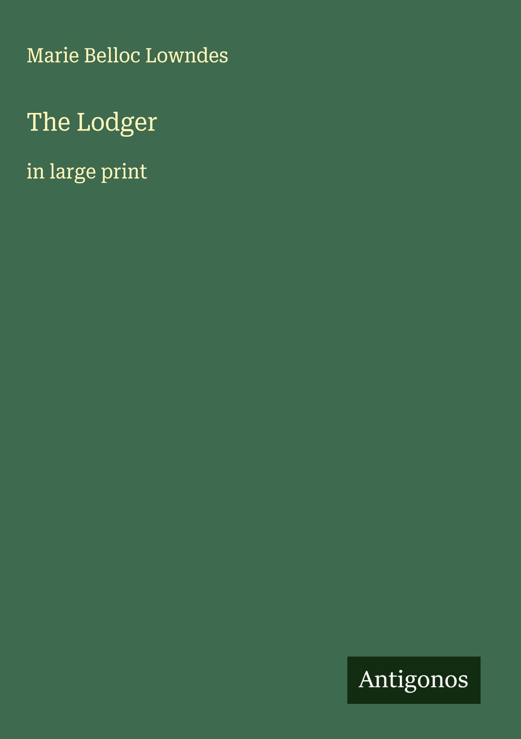 Vorderes Coverbild The Lodger