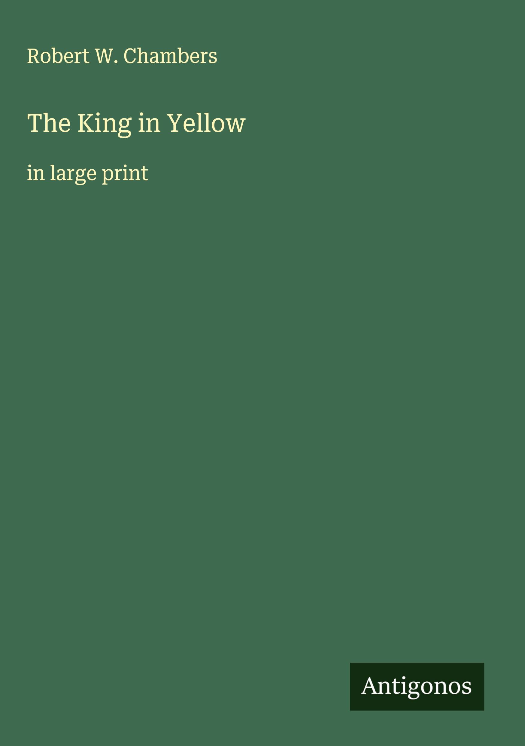 Vorderes Coverbild The King in Yellow