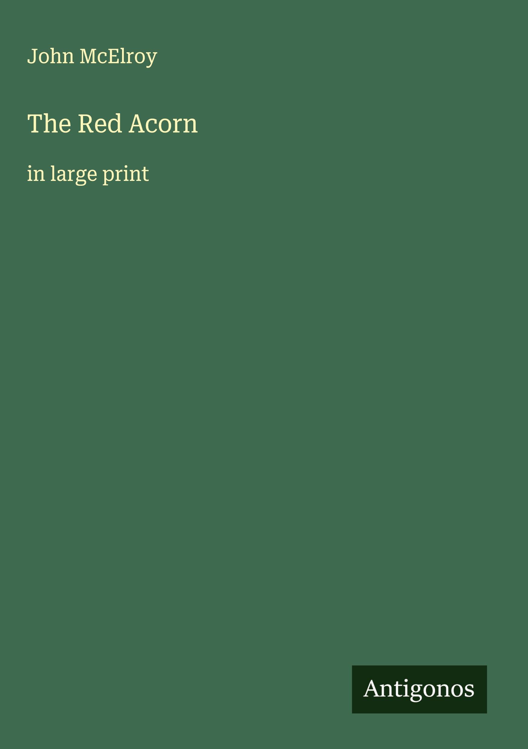 Vorderes Coverbild The Red Acorn