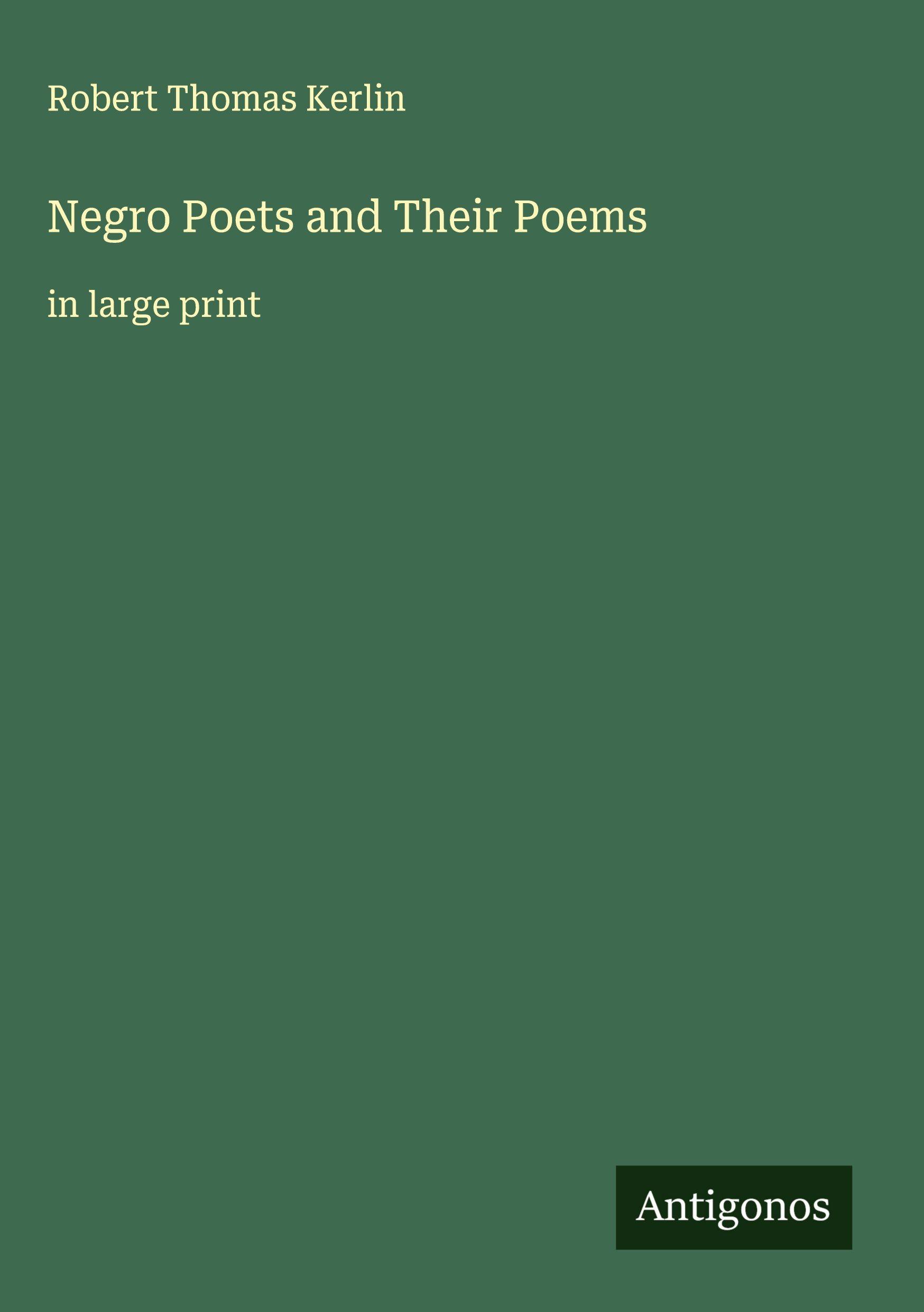 Vorderes Coverbild Negro Poets and Their Poems