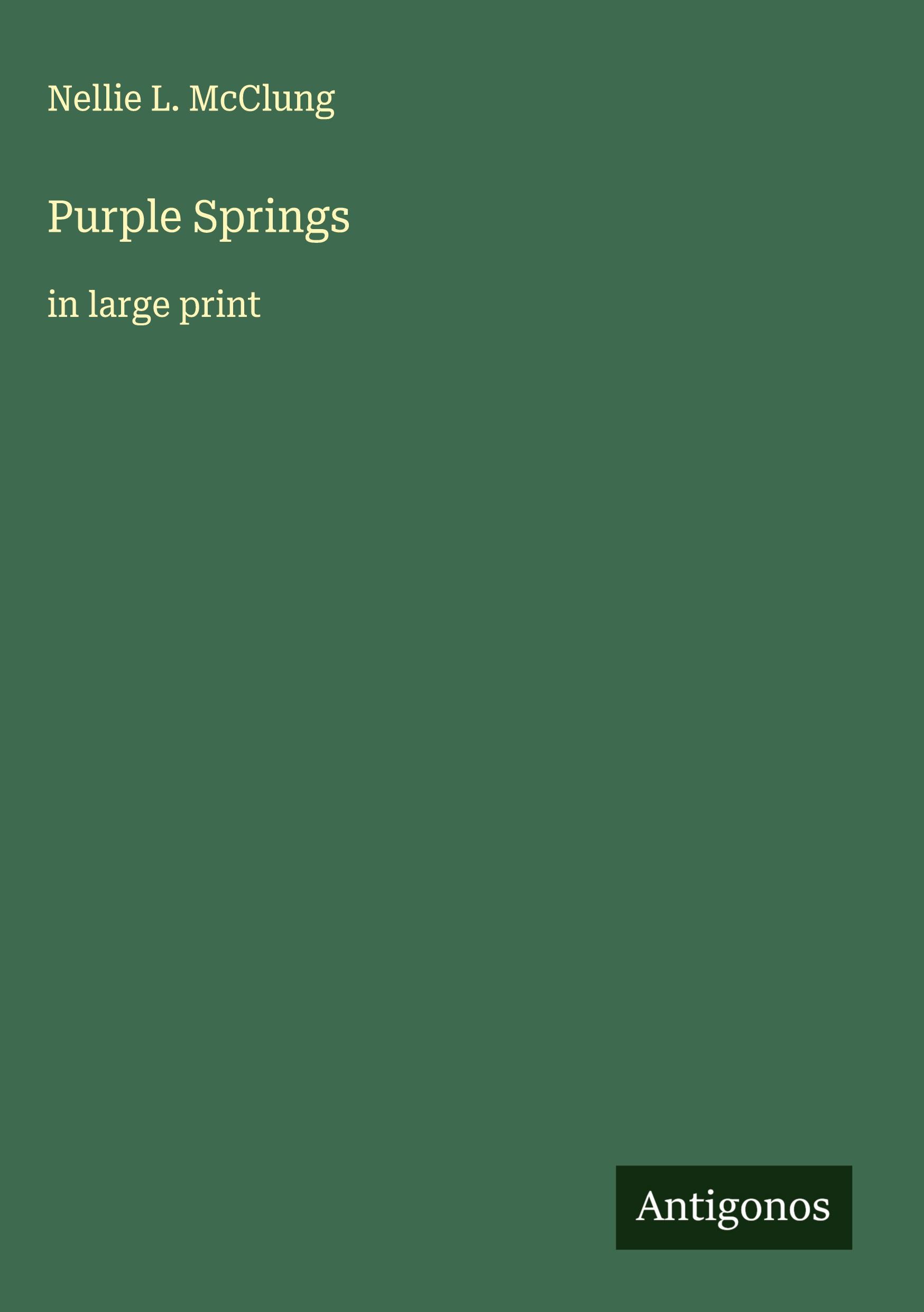 Vorderes Coverbild Purple Springs