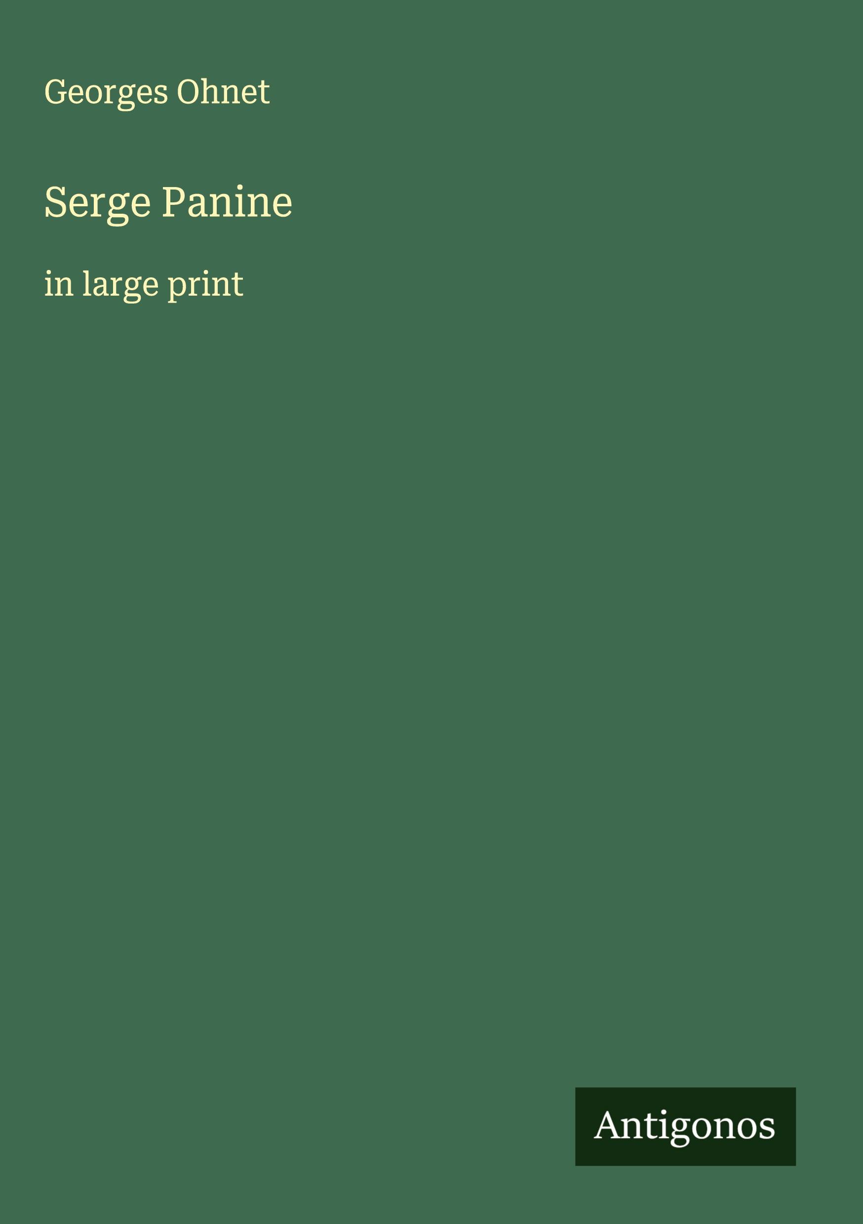 Vorderes Coverbild Serge Panine