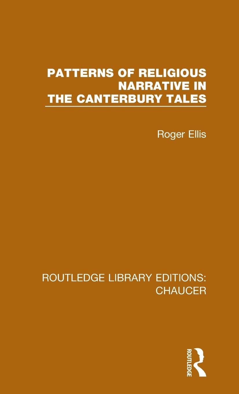 Vorderes Coverbild Patterns of Religious Narrative in the Canterbury Tales