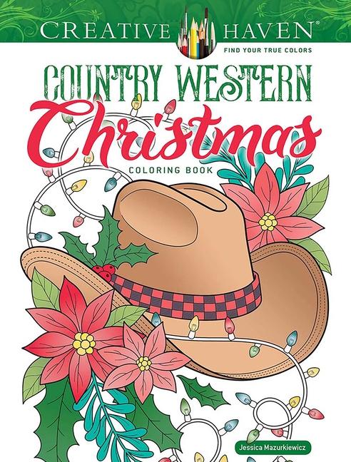 Vorderes Coverbild Creative Haven Country Western Christmas Coloring Book
