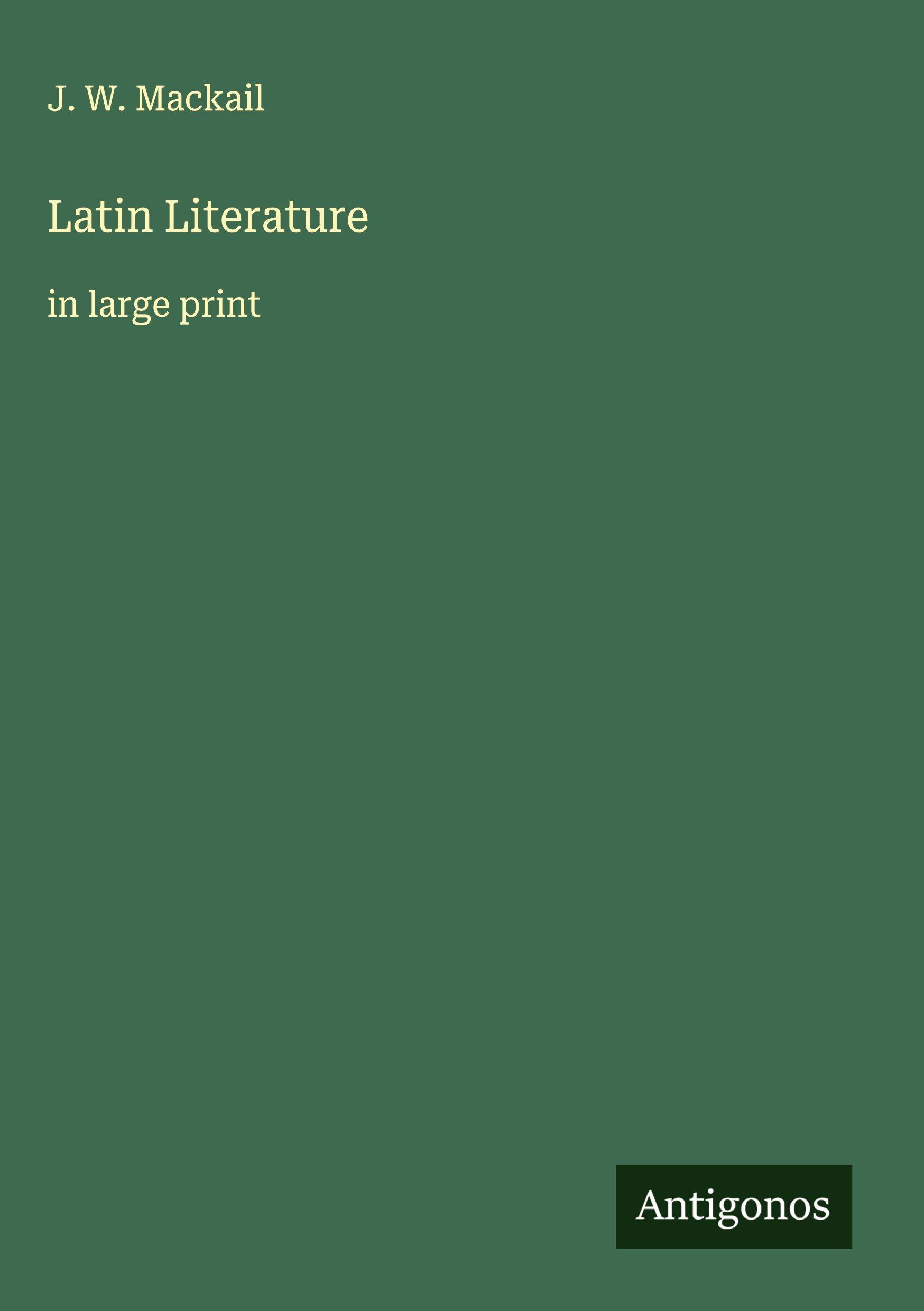 Vorderes Coverbild Latin Literature