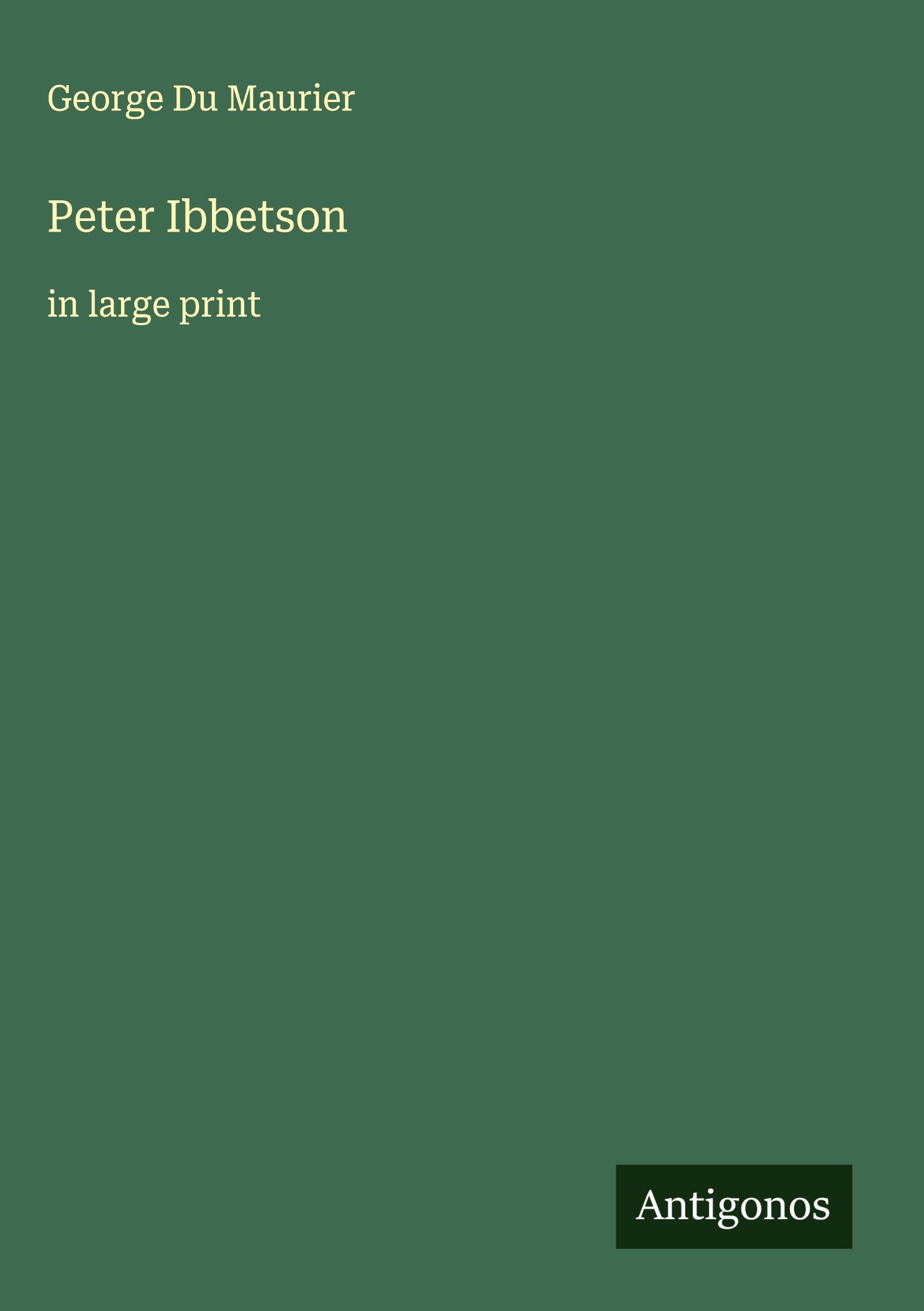 Vorderes Coverbild Peter Ibbetson